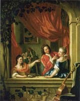 Young Man Presenting Candy to a Young Woman