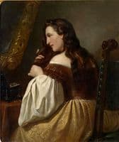 At her Toilette