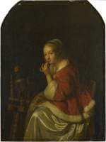 A Lady at a Spinning-wheel