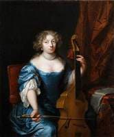 Portrait of a Lady Playing a Viola da Gamba