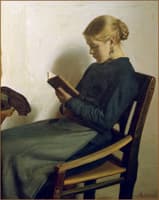 A Young Girl Reading, Maren Sofie Olsen