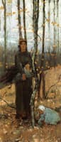 Woman and Child in a Wooded Landscape