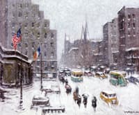 Winter on Fifth Avenue at 42nd Street