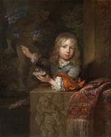A Boy Blowing Soap Bubbles