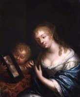 Venus with Cupid in front of the mirror