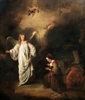 Hagar meeting the angel in the desert