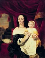 Portrait of Johana de Geer-Trip with daughter