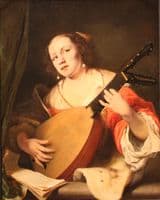 Lady Playing the Lute