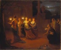 Five prudent and five fatuous virgins