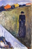 Woman in Evening Landscape