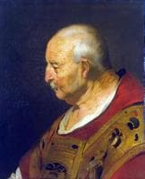 Head of a Bald Old Man in Profile