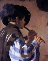 Boy Playing a Fife