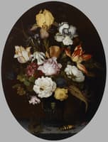 Still Life of Flowers in a Glass Vase