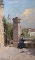 Lady in an Italian Garden