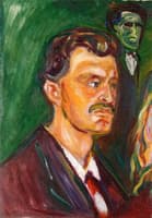 Self-Portrait against a Green Background