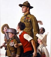 Soldier and comrads