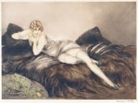 Lady reclining on a sofa