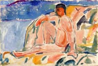 Naked Man on Rock