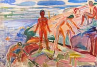 Bathers on Rocks