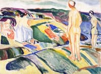 Bathing Women on Rocks