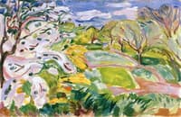 Fruit Trees in Blossom in the Wind
