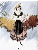Woman selling flowers in spring