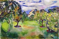 Garden with Apple Trees