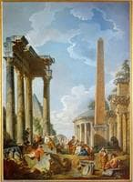 Architectural Capriccio with a Preacher in Roman Ruins