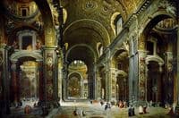 Cardinal Melchior de Polignac Visiting St. Peter's in Rome