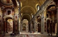 Interior of St Peter's in Rome