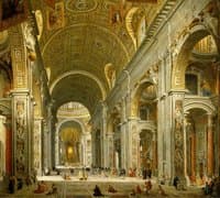 Interior of St Peter's in Rome