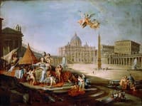 Piazza San Pietro Rome with an Allegory of the Triumph of the Papacy