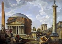 Fantasy View with the Pantheon and other Monuments of Ancient Rome