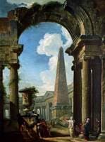 Ruins of a Temple with a Sibyl