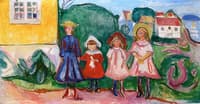 Four Girls in Åsgårdstrand (The Freia Frieze IX)