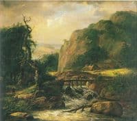 Norwegian landscape with bridge