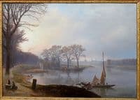 Prospect of Dresden Seen from Pieschen, March Haze