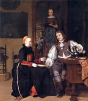 A Man Offering a Glass of Wine to a Woman