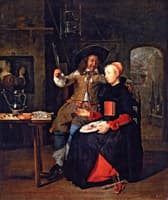 Portrait of the Artist with His Wife Isabella de Wolff in a Tavern