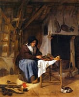An Old Woman at Her Meal