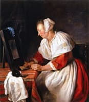 A Woman at Her Mirror