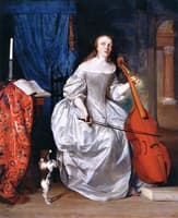 Woman Playing a Viola de gamba