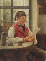 Man Reading a Newspaper