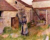 Work on the Farm, Girl in the Yard