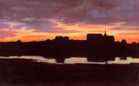 Sunset by Tjörnin