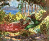 Saint-Tropez, Young Woman in a Hammock