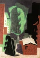Landscape with Tree and Houses