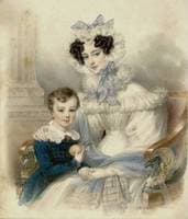 Princess Henrietta of Nassau-Weilburg with her eldest son Archduke Albrecht