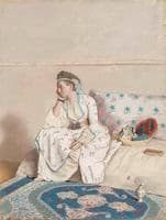 Portrait of the artist’s wife, Marie Fargues, in Turkish dress