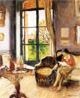 Woman Reading in an Interior